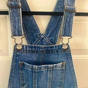 New Look Dungaree Overalls Sz 12US/10UK Girls Denim Blue EUC